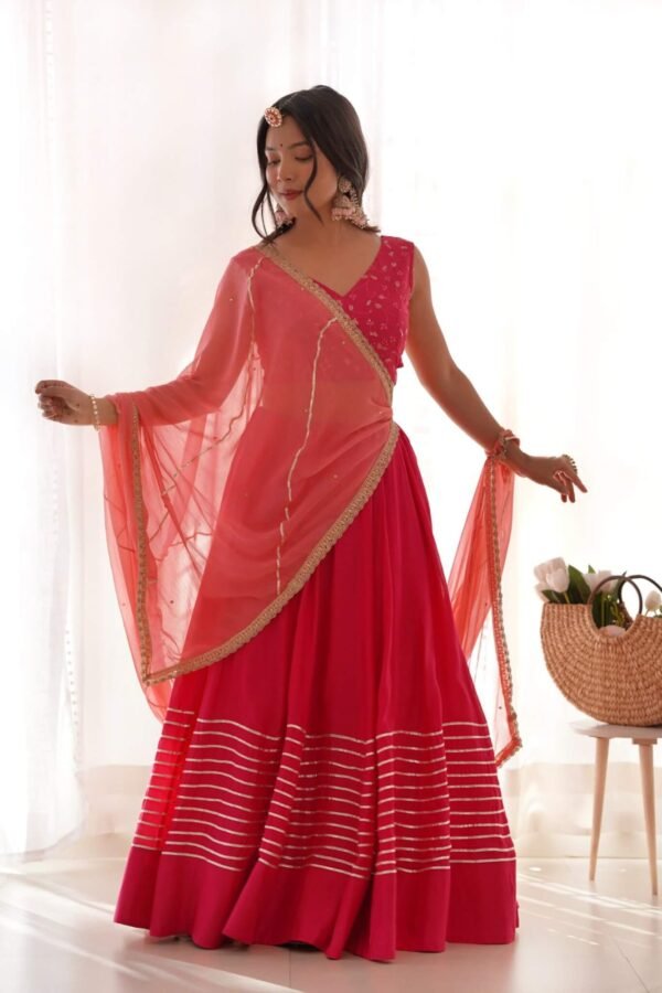 Ruby pink lehenga set