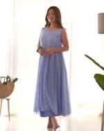 Lilac leheriya anarkali set (Set of 2)