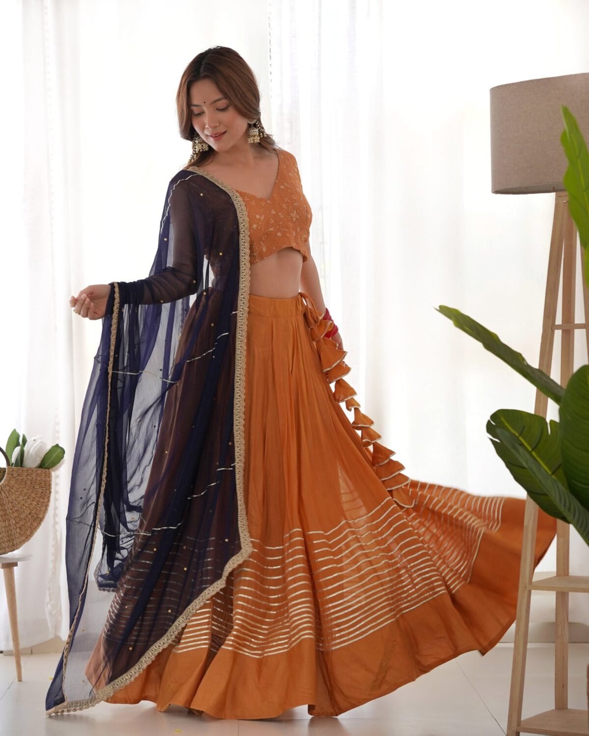 DANDELION GOTA LEHENGA SET(set of 3)