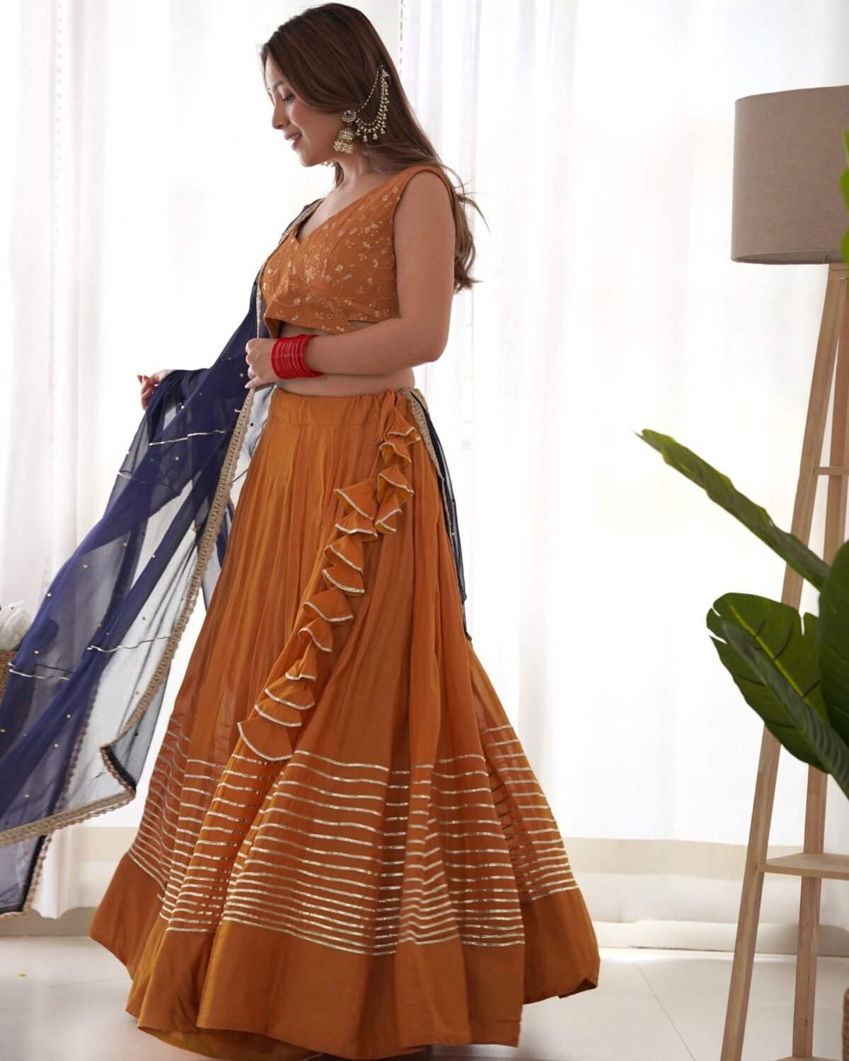 DANDELION GOTA LEHENGA SET(set of 3)