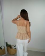 Cream peplum top