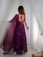 Haze bandhani anarkali set