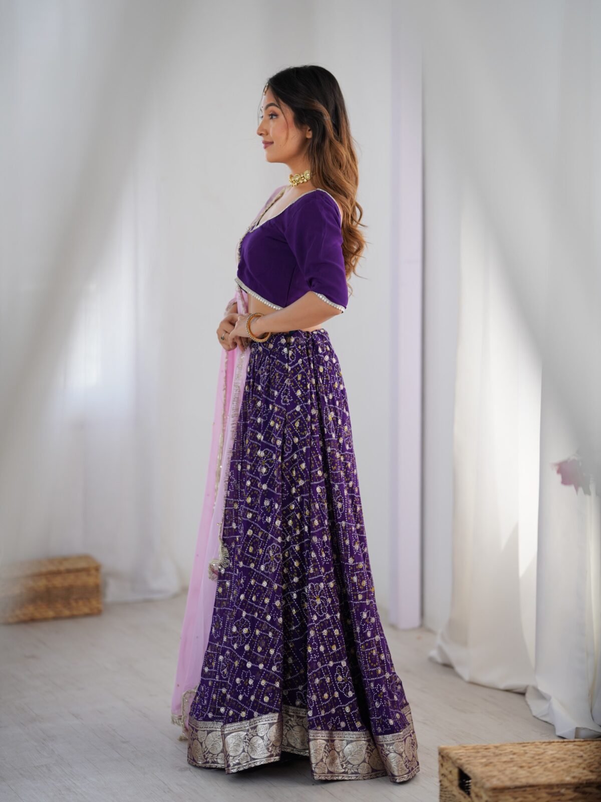 Purple lehenga set