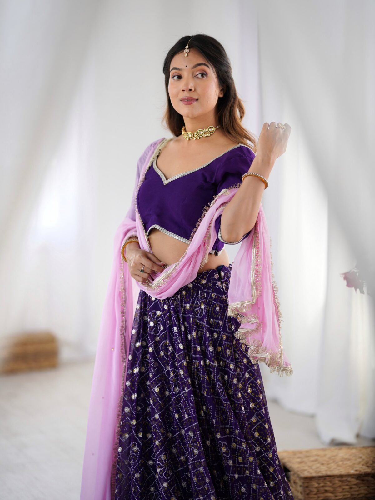 Purple lehenga set