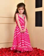 Magenta bandhani lehenga set