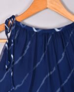 Blue leheriya double layered lehenga top set