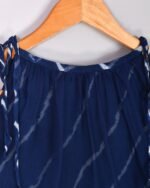 Blue leheriya double layered lehenga top set