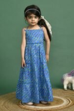 BLUE LEHERIYA ETHNIC DRESS