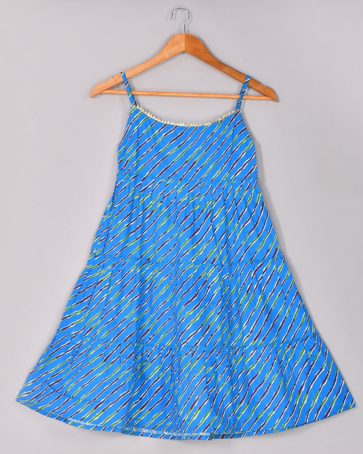 BLUE LEHERIYA ETHNIC DRESS