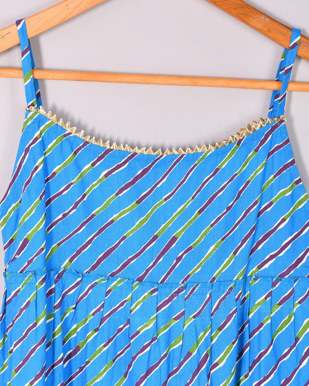 BLUE LEHERIYA ETHNIC DRESS