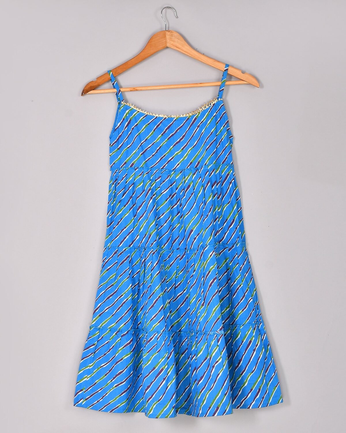 BLUE LEHERIYA ETHNIC DRESS