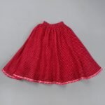 MAGENTA LEHERIYA KURTA LEHENGA SET