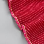 MAGENTA LEHERIYA KURTA LEHENGA SET