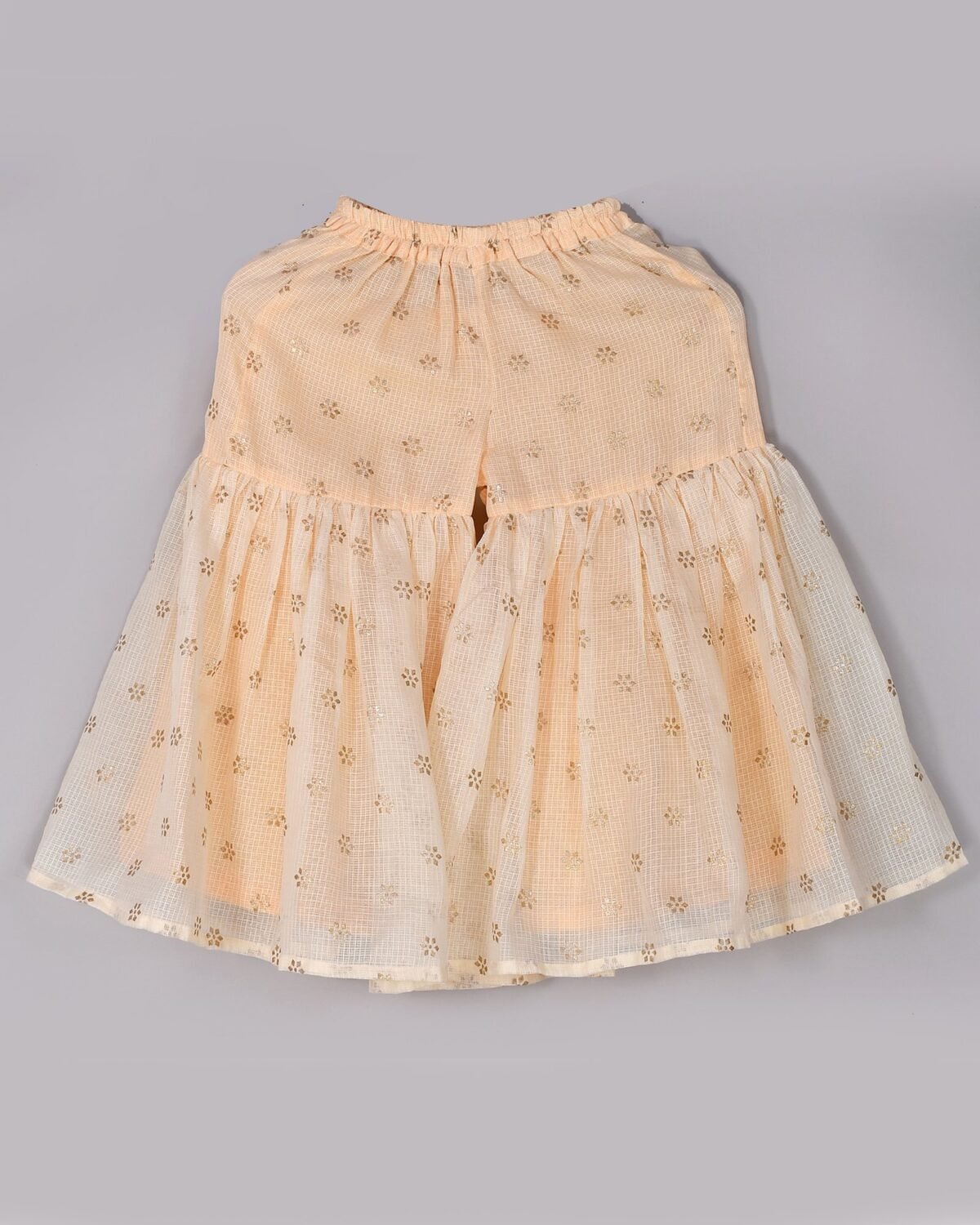 BEIGE ETHNIC KURTA GHARARA SET