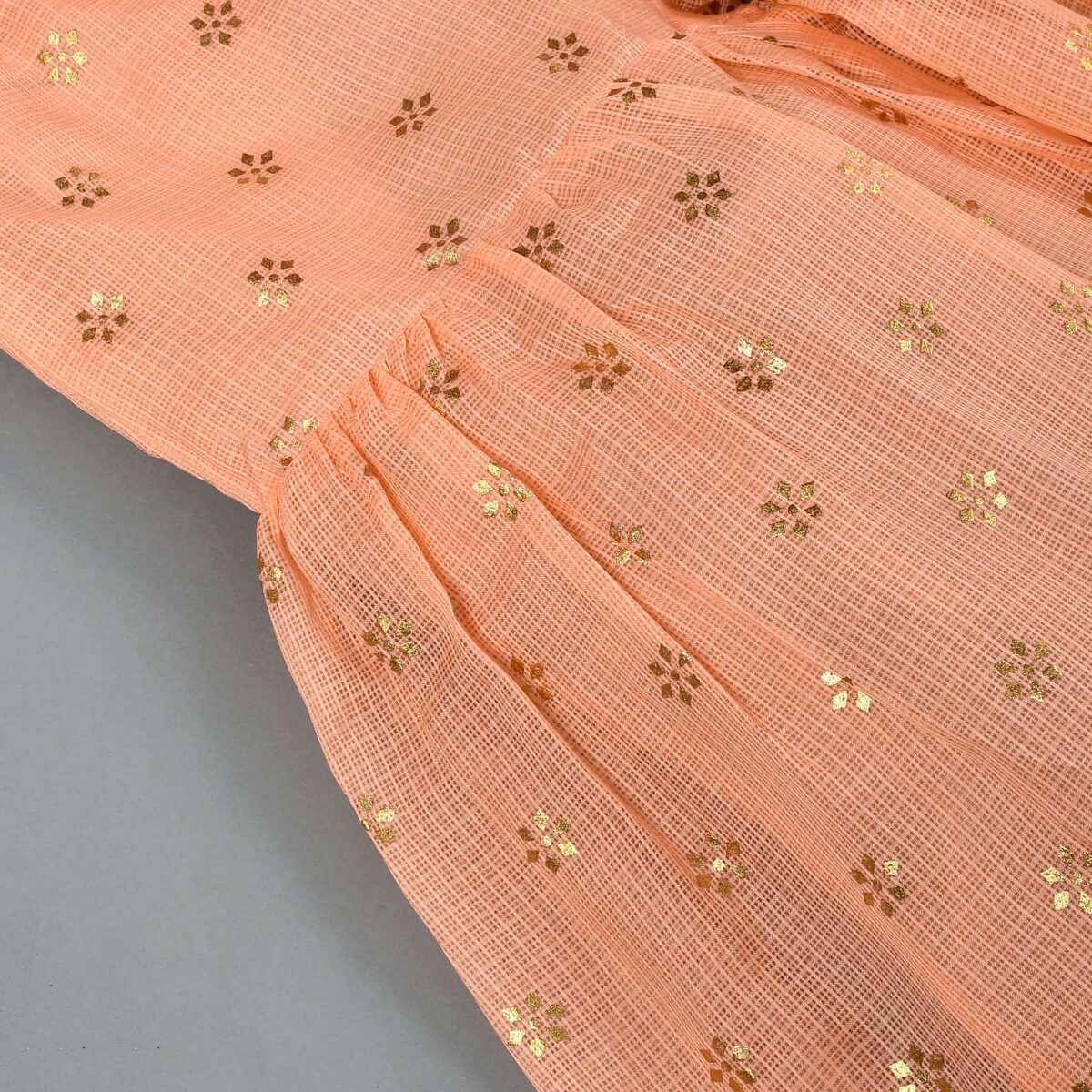 Peach kurta gharara set
