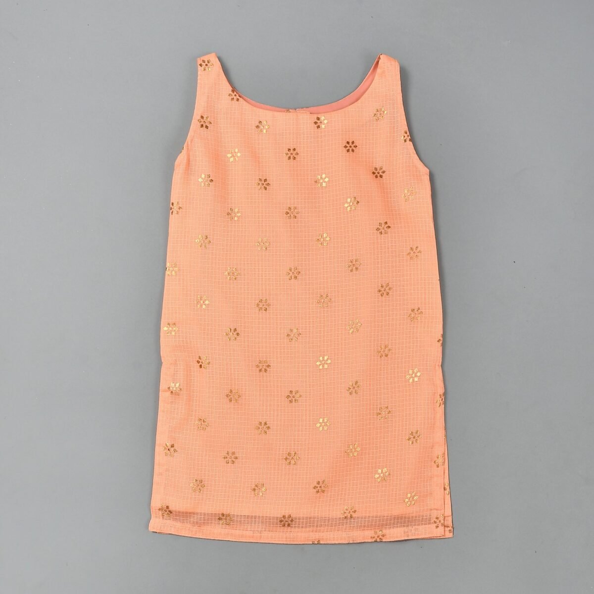 Peach kurta gharara set