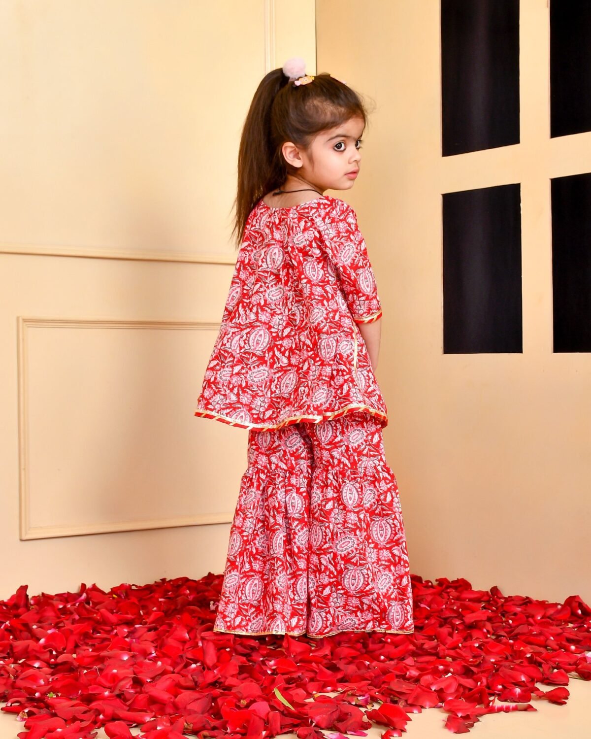 RED KURTA GHARARA SET