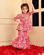 RED KURTA GHARARA SET