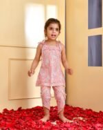 PEACH KURTA DHOTI SET