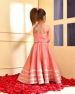 Peach lehenga top set