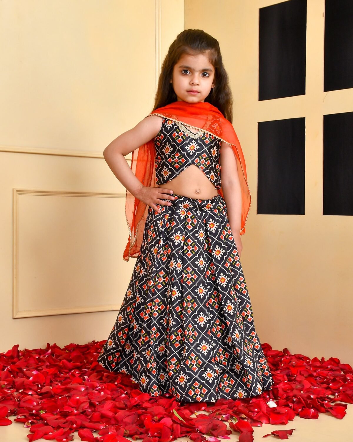 Black lehenga set