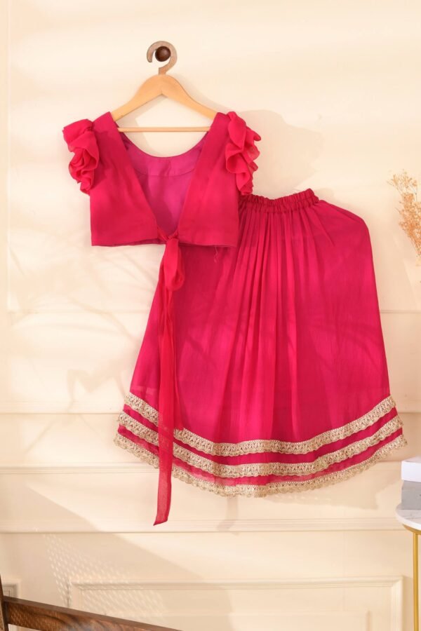 Kids magenta lehenga set