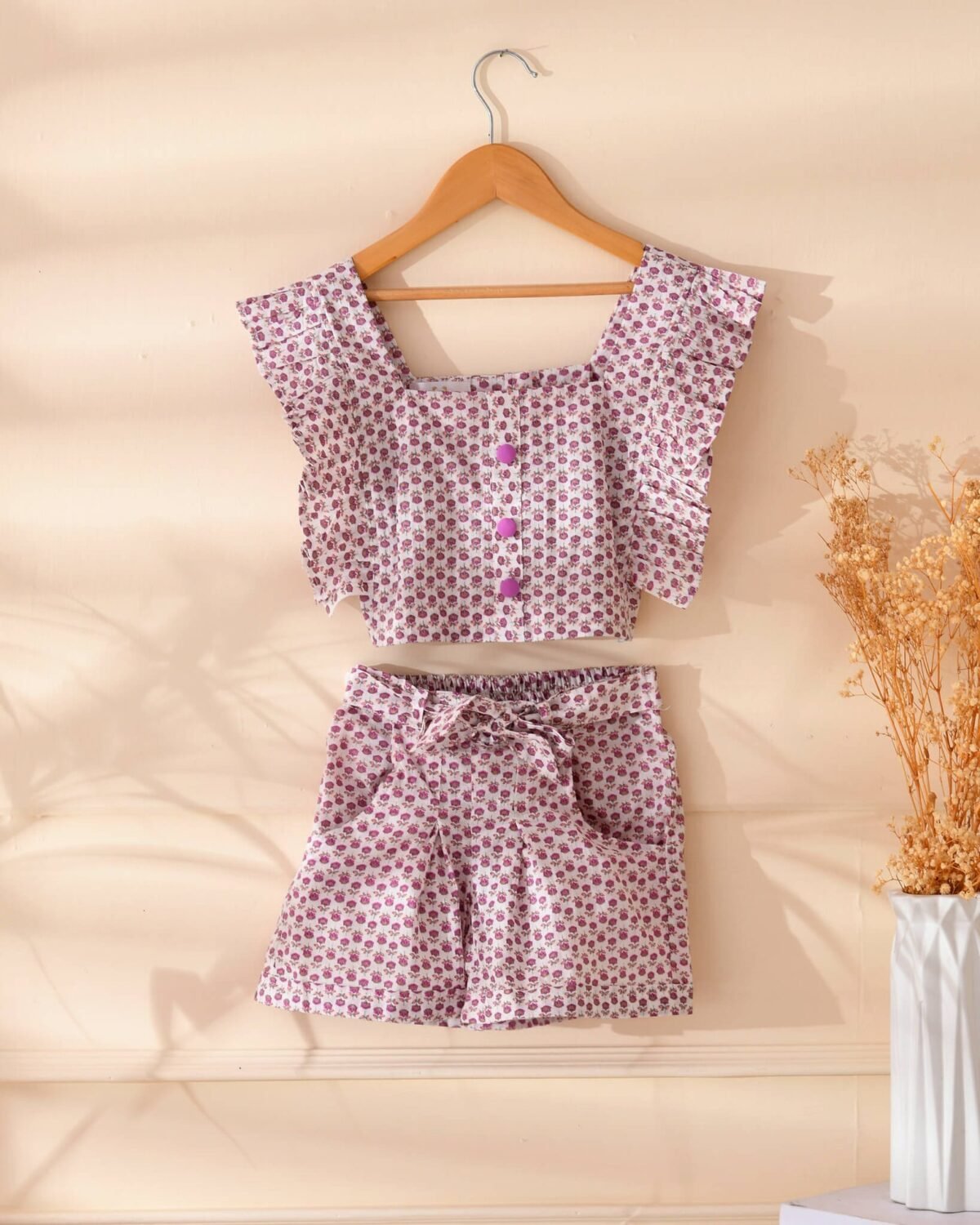 Kids printed top & short set