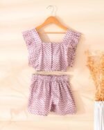 Kids printed top & short set
