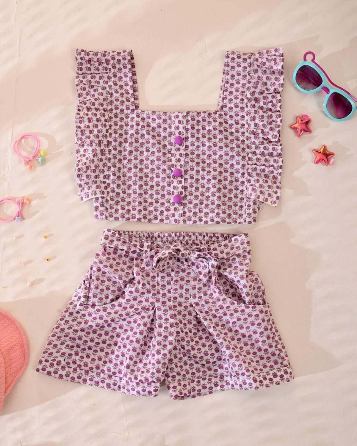 Kids printed top & short set