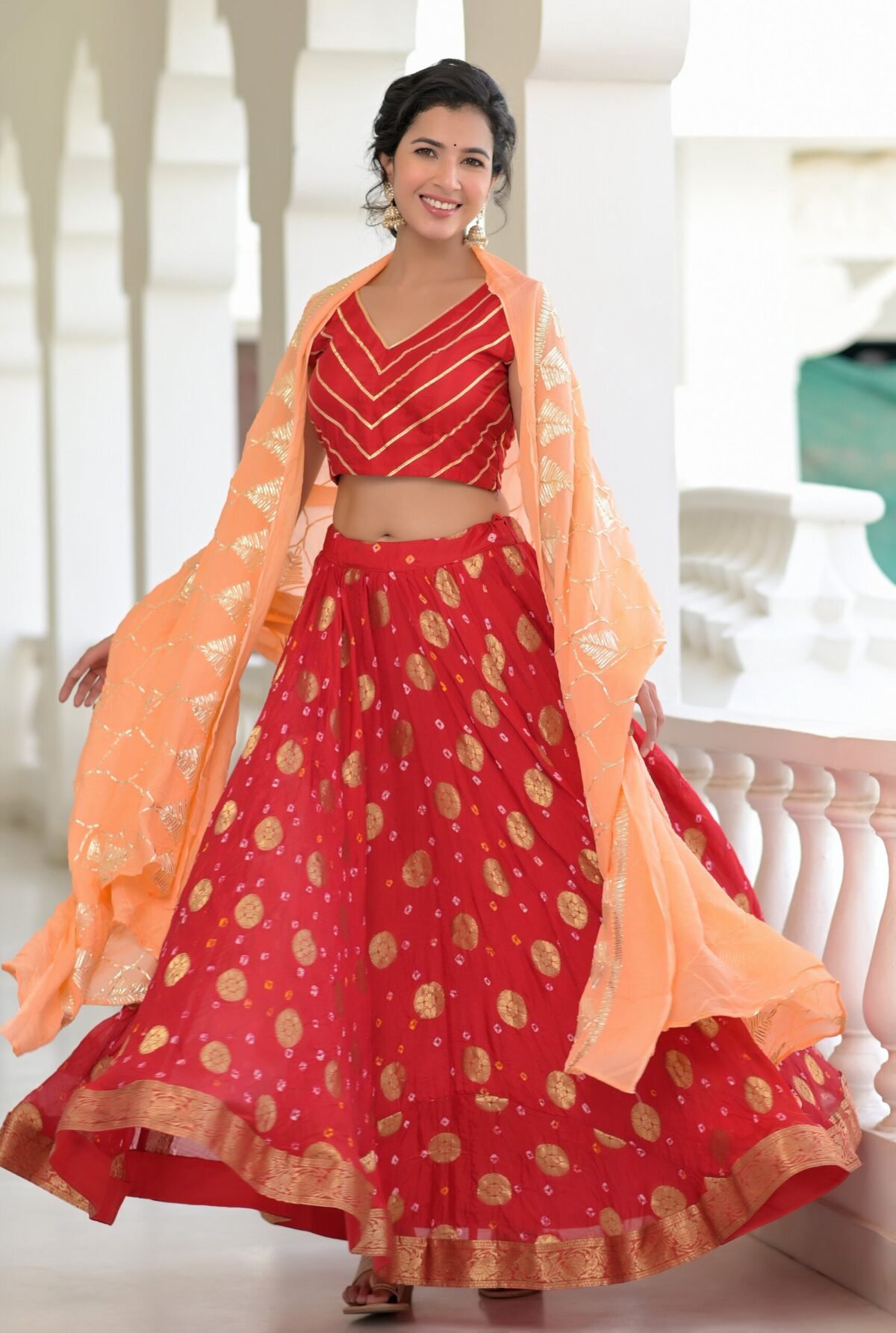 Red lehenga set
