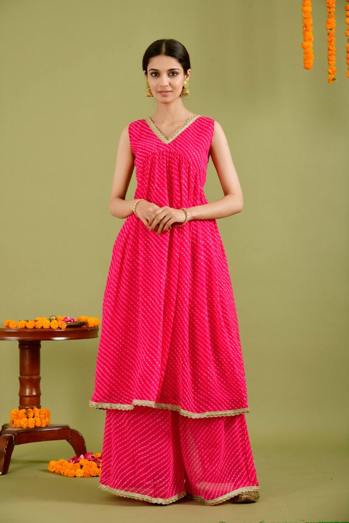 Magenta Kurta palazzo set
