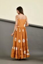 MUSTARD SHIBORI DRESS