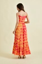 RED YELLOW TIE DYE DRESS