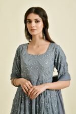 GREY MIRROR ANARKALI SET