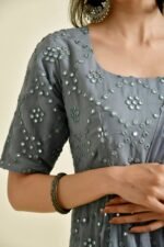 GREY MIRROR ANARKALI SET