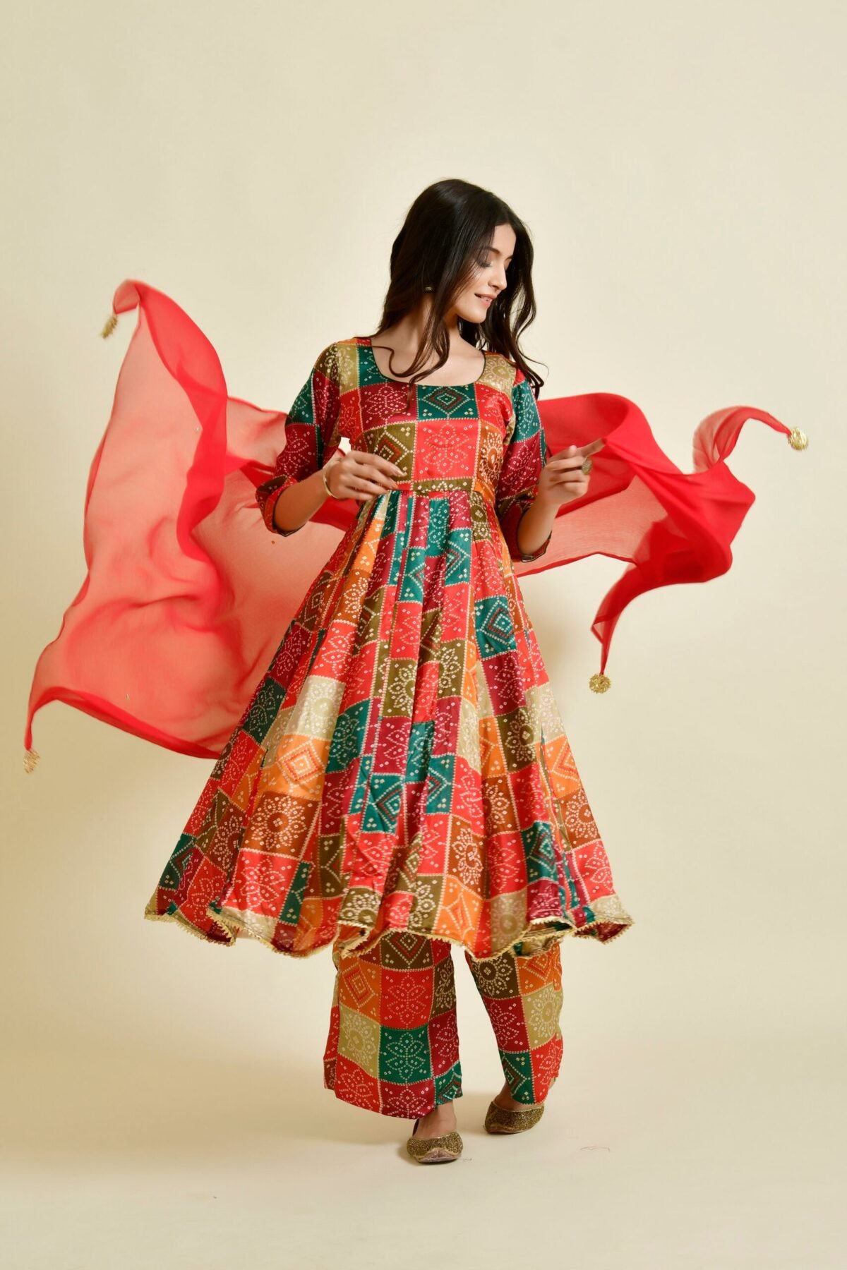 MULTI BLOCKS BANDHAN SUIT