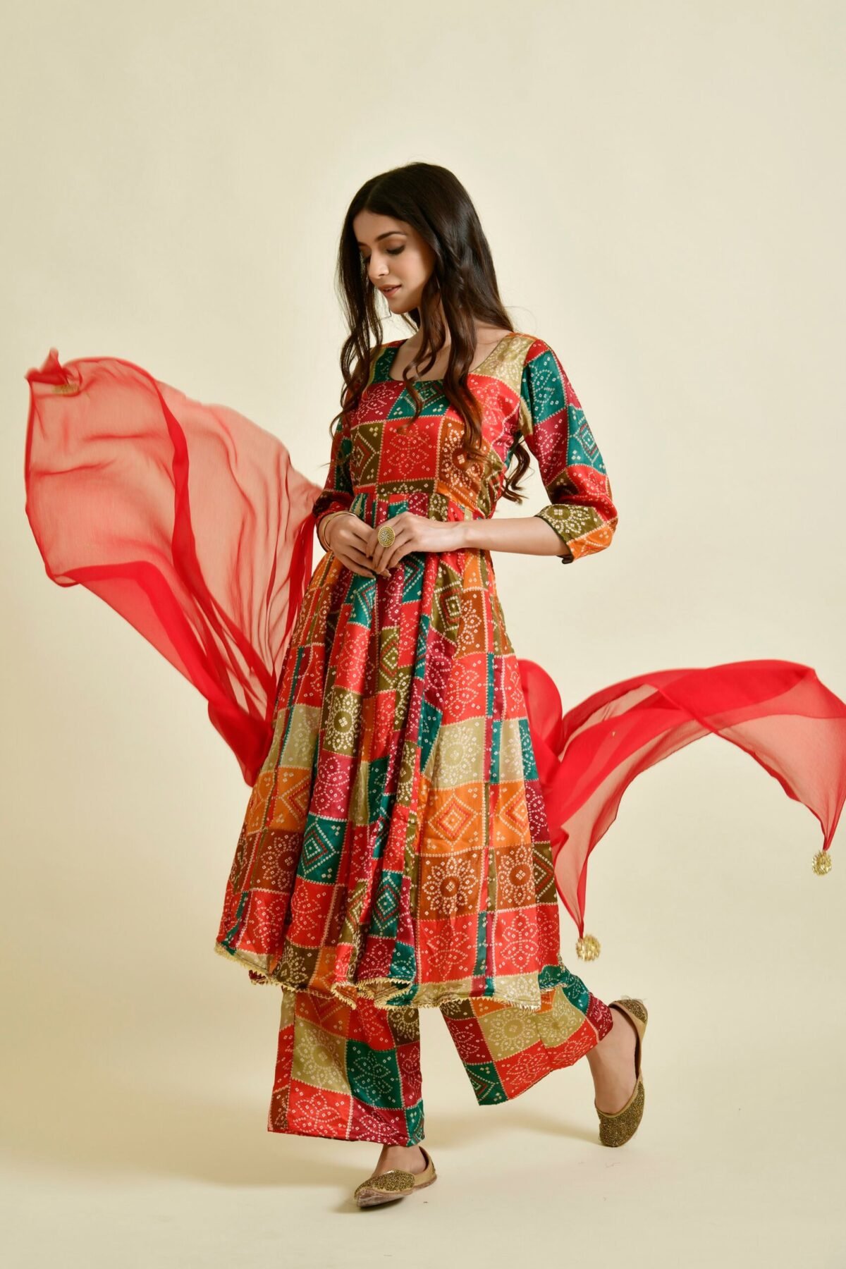 MULTI BLOCKS BANDHAN SUIT