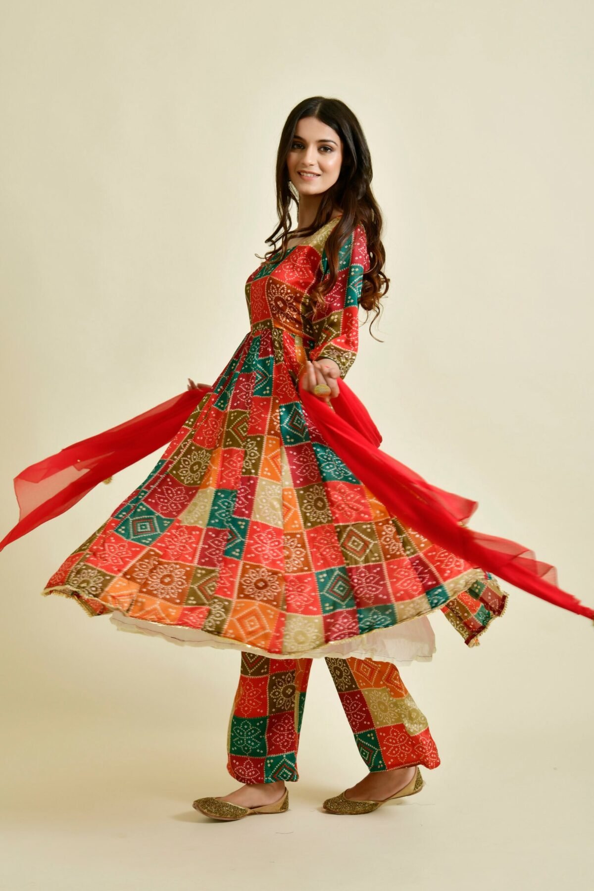 MULTI BLOCKS BANDHAN SUIT