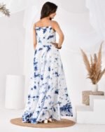 Blue shibori dress