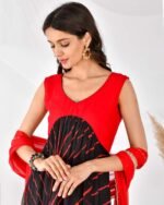 Black red leheriya set