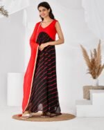 Black red leheriya set