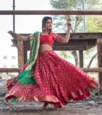 RED LEHENGA WITH BLOUSE AND DUPATTA