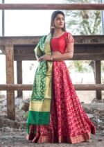 RED LEHENGA WITH BLOUSE AND DUPATTA