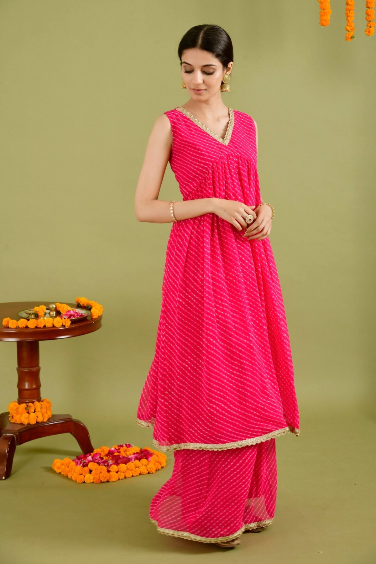 Magenta Kurta palazzo set