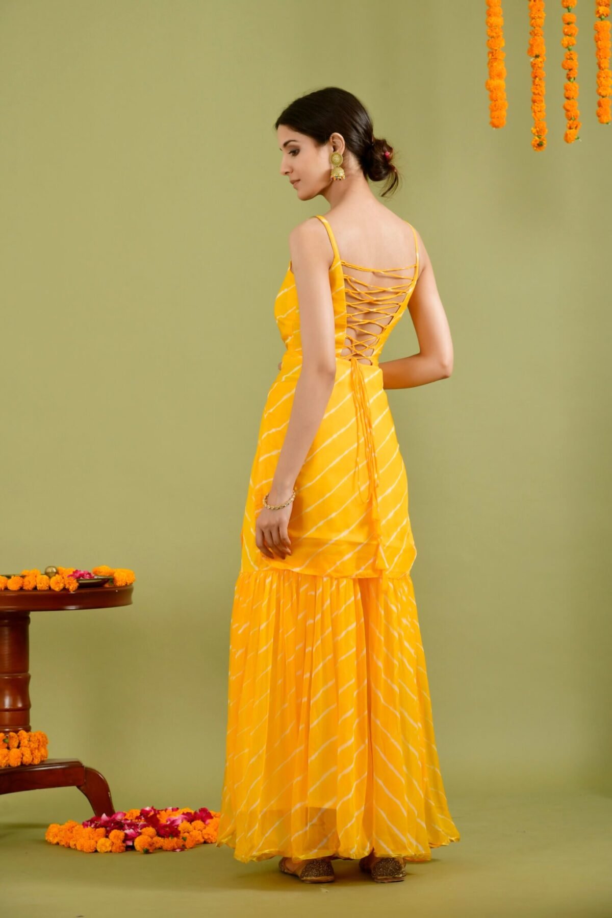 Yellow Leheriya set