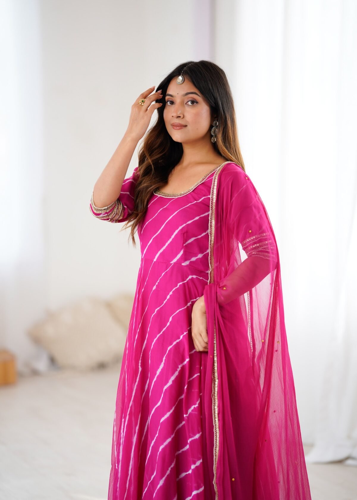 Persian rose anarkali palazzo set