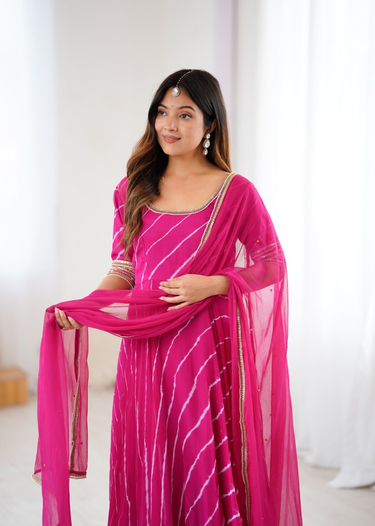 Persian rose anarkali palazzo set