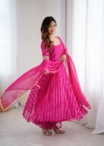 Persian rose anarkali palazzo set